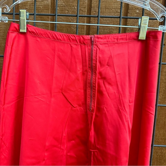 Vintage Red Taffeta Slip petticoat W/ Ruffle maxi - Picture 4 of 4